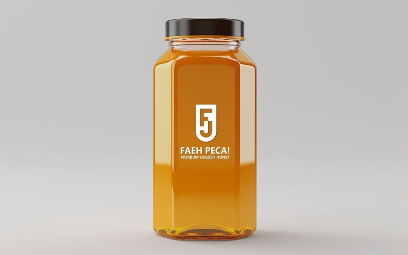 Jar logo mockup, Kozmetik ürün mockup