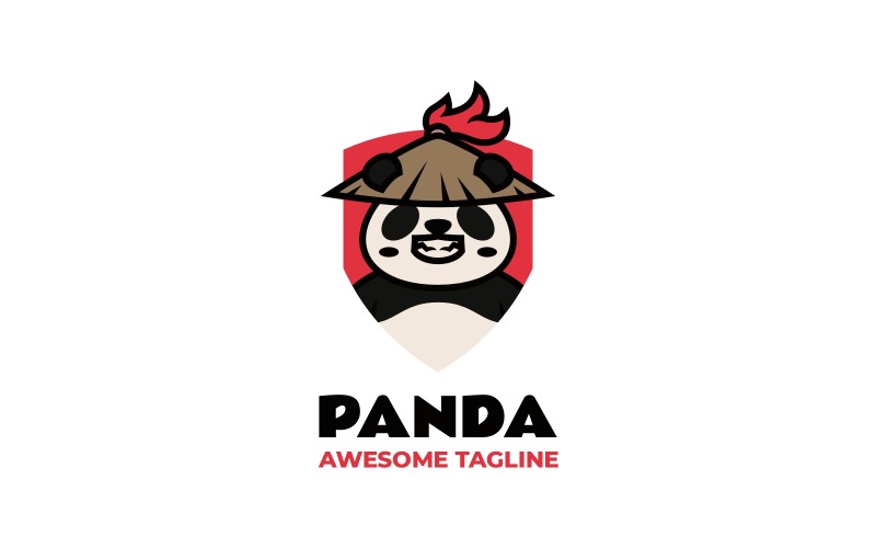 Panda Eenvoudig Mascotte Logo 23