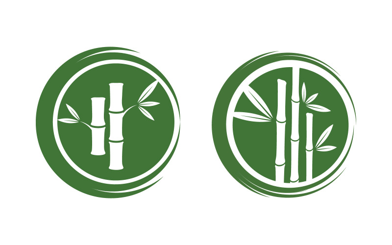 Bambu vektor ikon Logotyp illustration designmall v.11