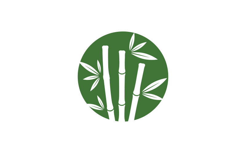 Modello di progettazione dell'illustrazione del logo dell'icona vettoriale di bambù v.15