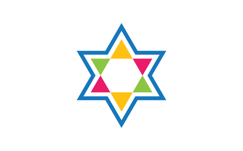 Star David Mall vektorillustration designmall v.4