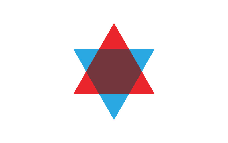 Star David Template vector illustration design template v 11