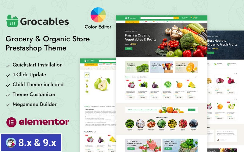 Grocable - Tema reattivo PrestaShop per supermercati e negozi di alimentari online