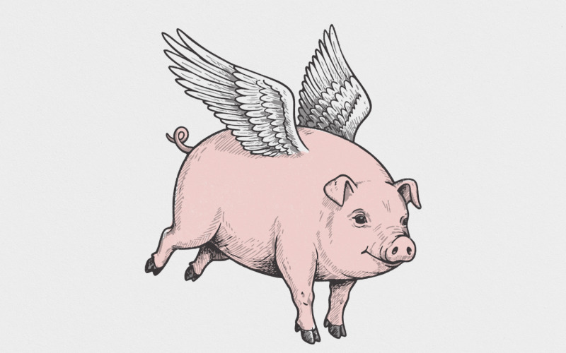 Latająca Świnia PNG Pobierz, Zabawna Świnia Clipart, Grafika Wektorowa Pigasus, Fantazyjna Sztuka Zwierzęca, Strona Główna