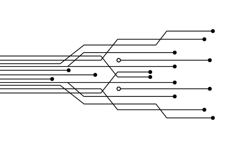 Circuit Digitaal Modern Illustratie Sjabloonontwerp v.12