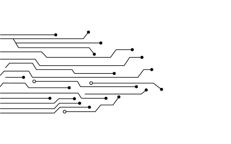 Circuit Digital Modern Illustration Malldesign v.2