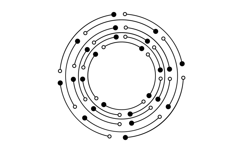 Design de modelo de ilustração moderna digital de circuito v.9