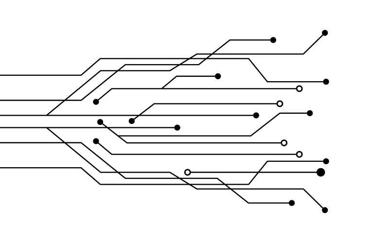 Digitales modernes Schaltungsillustrations-Vorlagendesign v.11