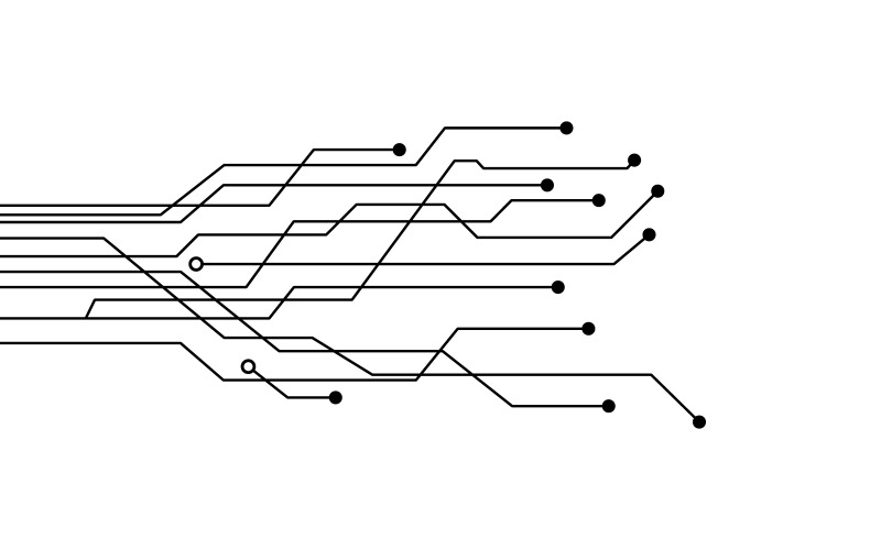 Modèle de conception d'illustration numérique moderne de circuit v.4