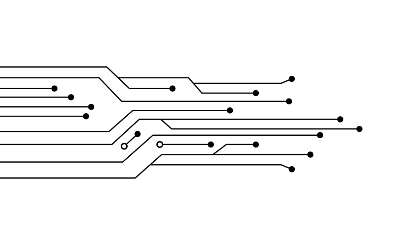 Szablon cyfrowej nowoczesnej ilustracji obwodu v.14
