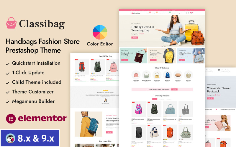 Classibag - Kézitáskák Divatüzlet Prestashop Responsive Theme