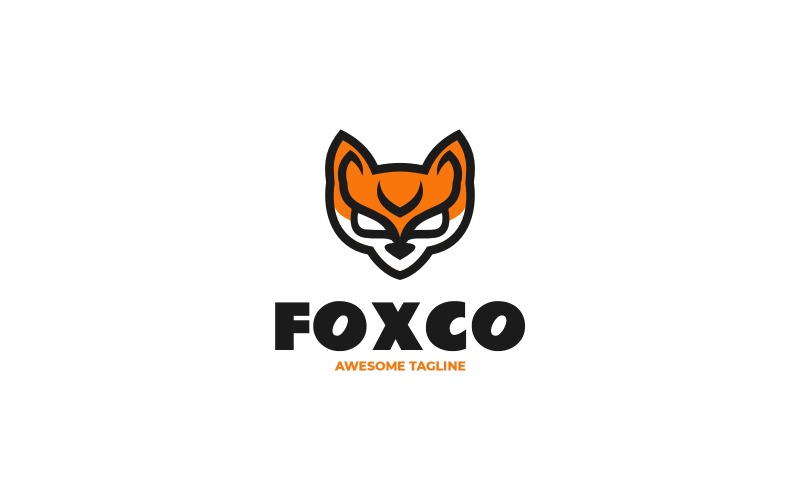 Logo mascotte semplice Foxco 36
