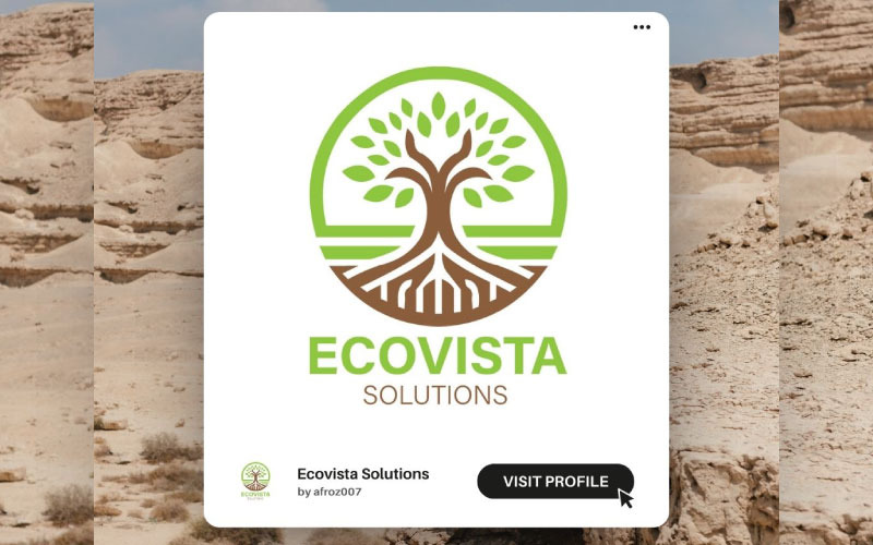 Modello di logo di albero ispirato alla natura: ideale per attività di giardinaggio e ambientali