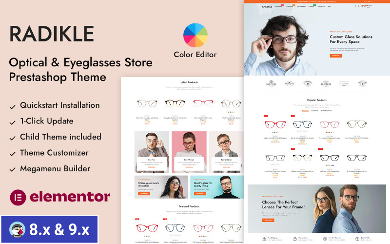 Radikle - Szemüveg-, optikai- és napszemüvegbolt Prestashop reszponzív téma