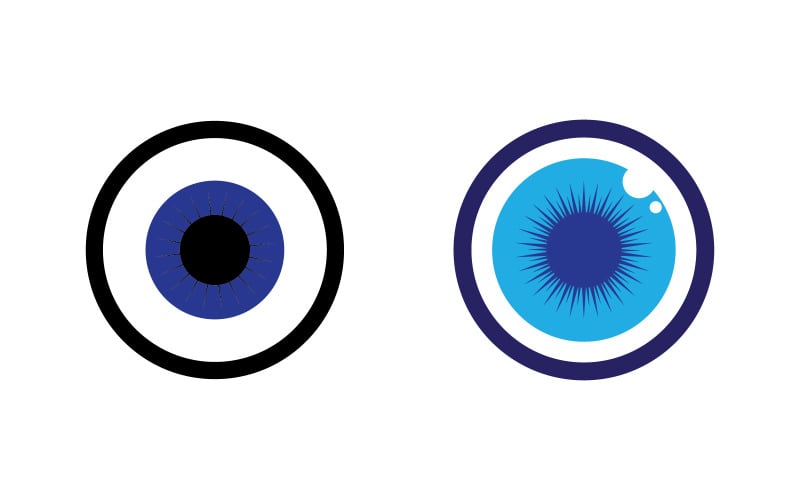 Шаблон дизайну векторного логотипу фірмового стилю Eye Care v.8