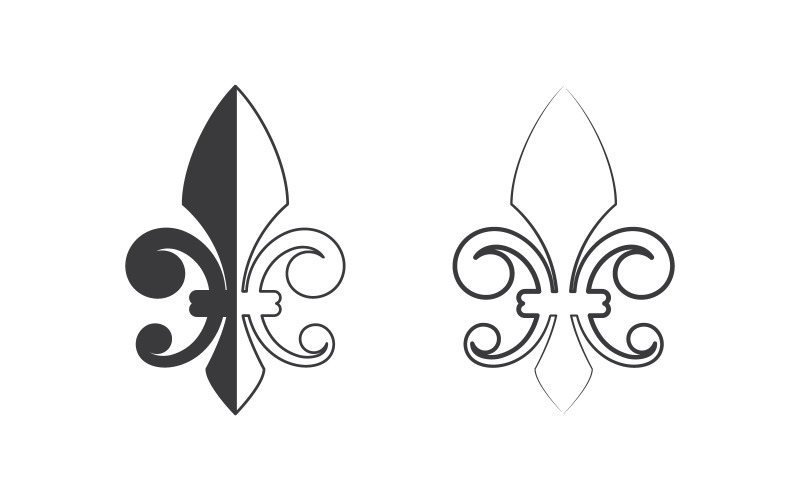 Fleur de lis 矢量图标标志设计模板 v.9