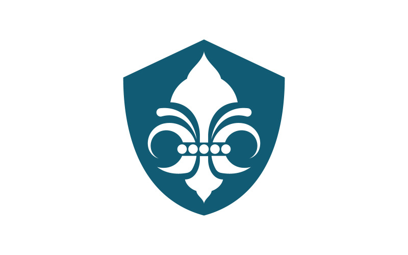 Fleur de lis 矢量图标徽标设计模板 v.18