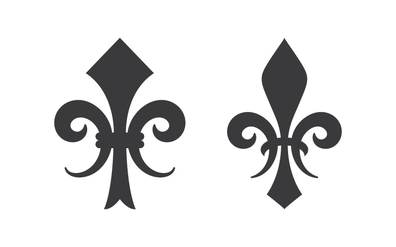 Fleur de lis vector icoon Logo ontwerp sjabloon v.5