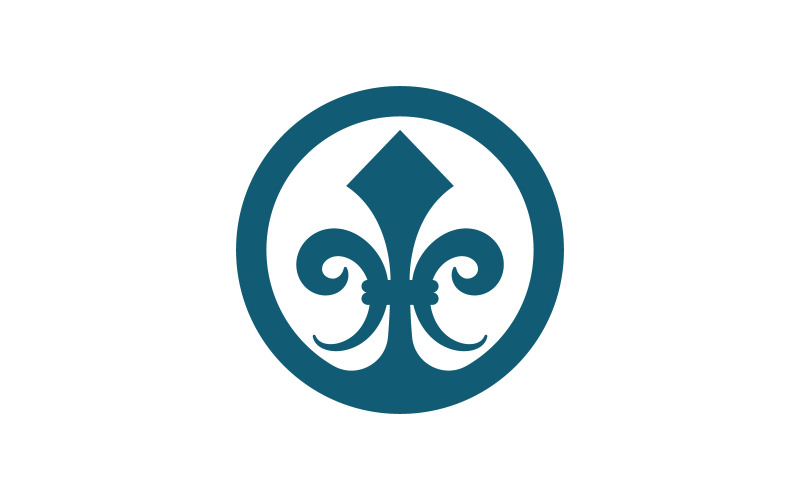 Fleur de lis векторний значок логотипу шаблон оформлення v.14