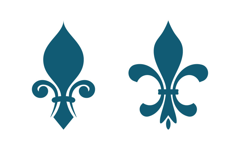 Fleur de lis векторний значок логотипу шаблон оформлення v.8