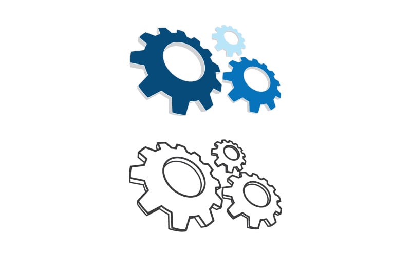 Gear Industrial technology icon illustration Logo Template v.2