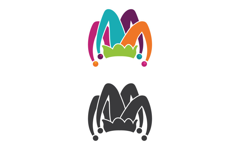 Harlequin hats stock illustration design template v.8