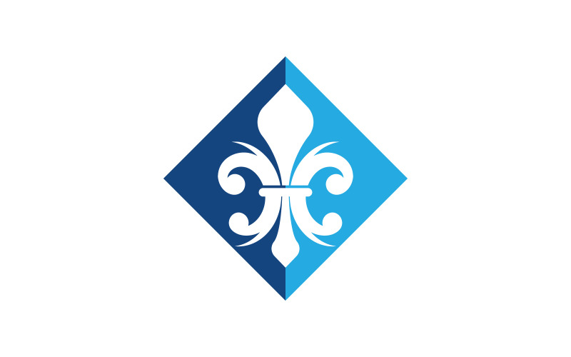 Icona vettoriale Fleur de lis Modello di progettazione del logo v.13