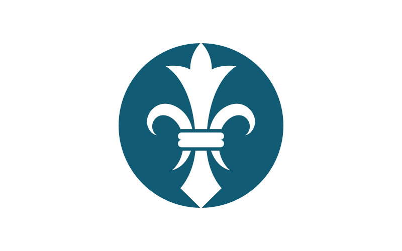 Icona vettoriale Fleur de lis Modello di progettazione del logo v.16