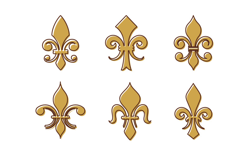 Icona vettoriale Fleur de lis Modello di progettazione del logo v.7
