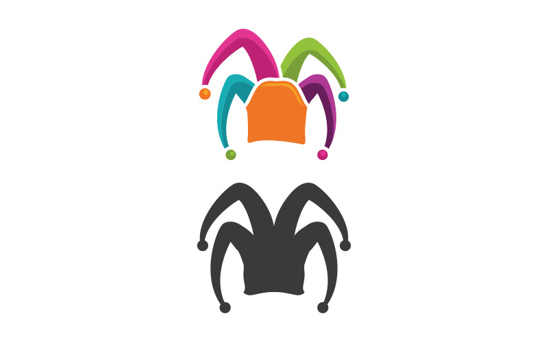 Modello di progettazione di illustrazioni stock di cappelli arlecchino v.3