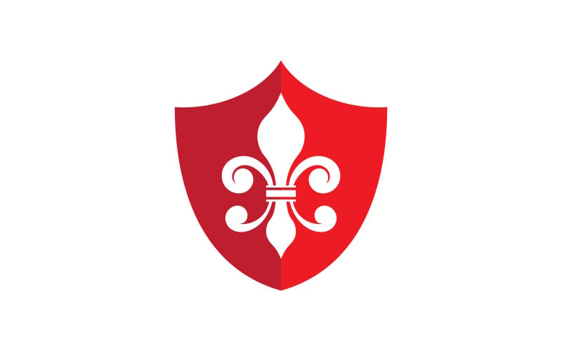 Шаблон логотипа с векторной иконкой Fleur de lis v.15