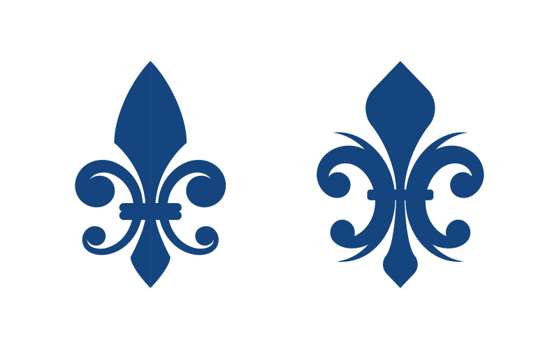 Шаблон логотипа с векторной иконкой Fleur de lis v.1