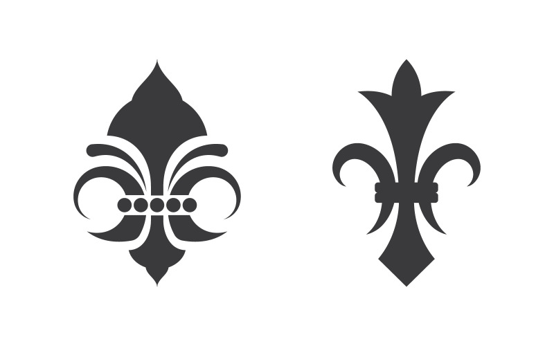 Шаблон логотипа с векторной иконкой Fleur de lis v.3