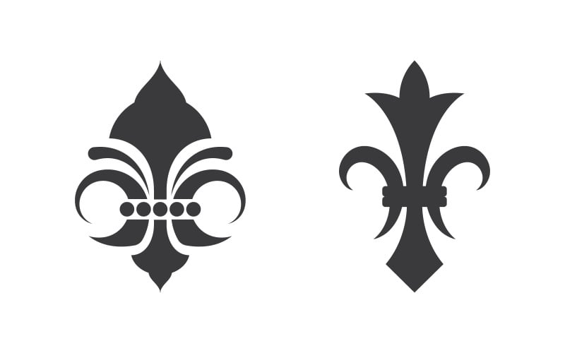 Vektorové ikony Fleur de lis Šablona návrhu loga v.3