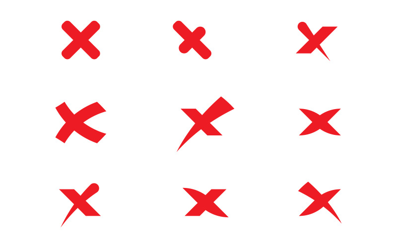 X Letter vector pictogram illustratie Logo Template v.1