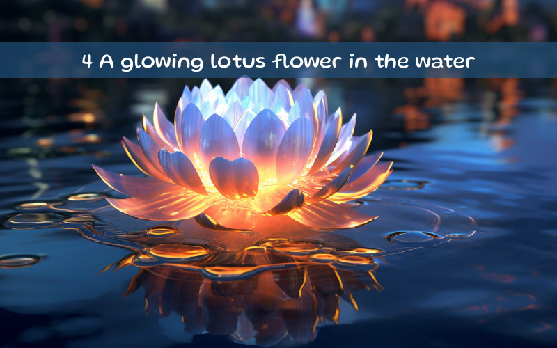 Une fleur de lotus lumineuse dans l'eau