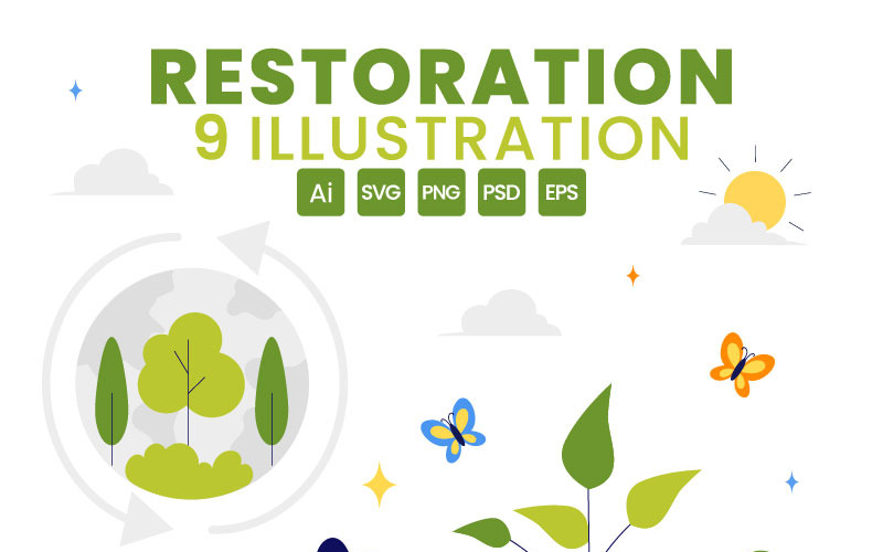 9 Illustrazione del ripristino della foresta