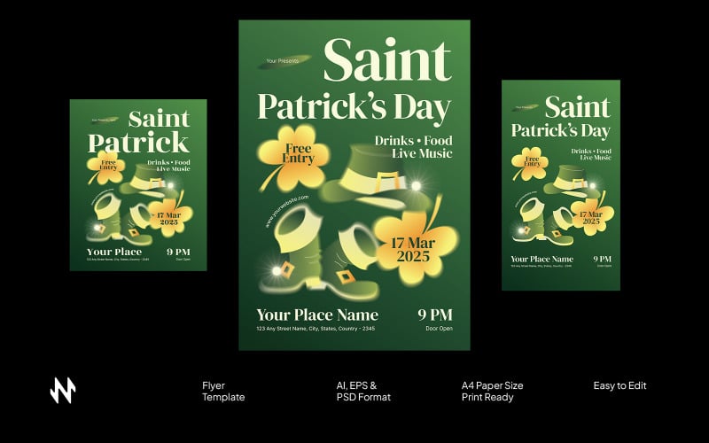 St. Patricks Day Flyer-sjabloon
