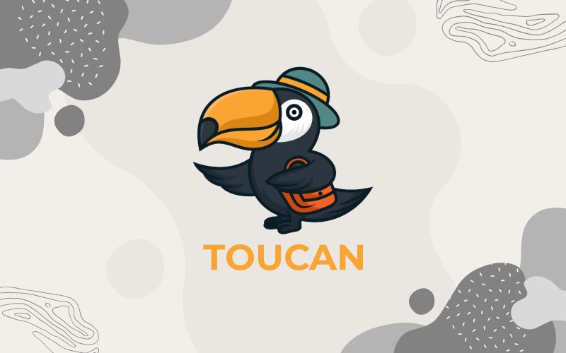 Szablon projektu logo ptaka tukana