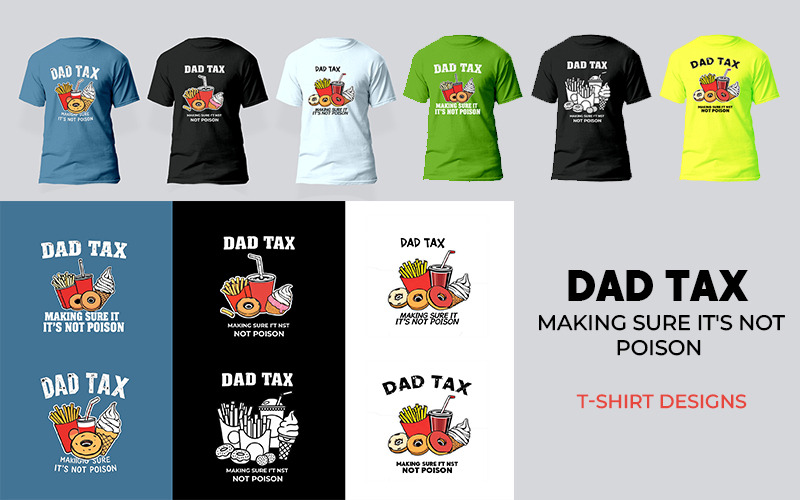 Dad Tax - Unikalne projekty koszulek | Edytowalna sztuka cyfrowa