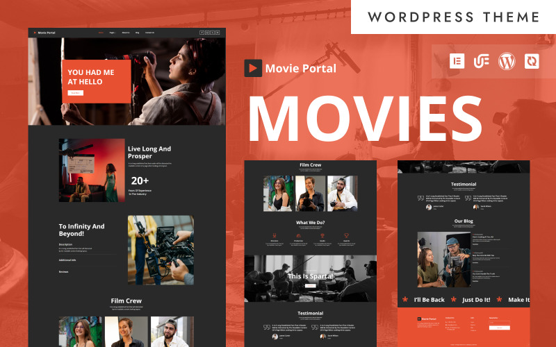 Filmportál - Mozi és Filmfesztivál WordPress Elementor téma
