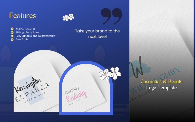 Modelo de logotipo de cosméticos e beleza 2