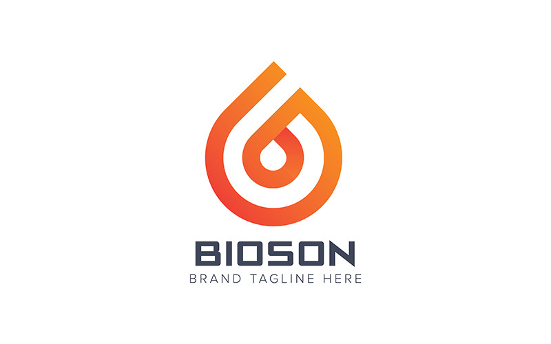 Bioson logotyp mall, släpp logotyp