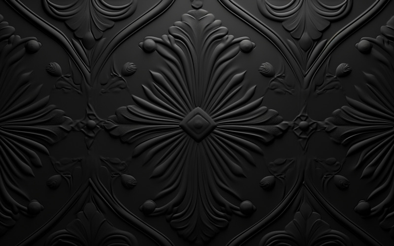 Černá Ornament Pozadí Design