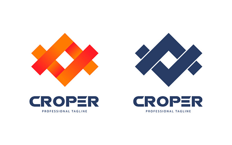 Logo Croper, modèle de logo Crop