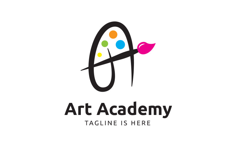 Una lettera - Logo di una scuola d'arte o di un'azienda