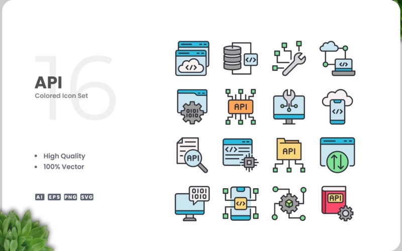 16 个 API 彩色图标集合