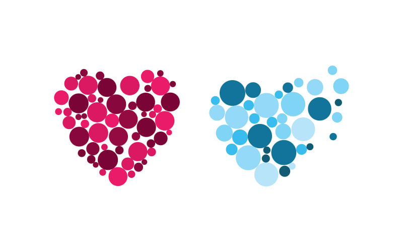 Bellezza Amore con puntini Illustrazione vettoriale design v.2