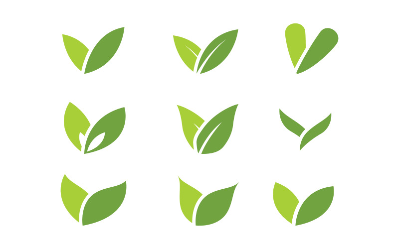 Boomblad ecologie natuur veganistisch concept illustratie Logo Template v.10