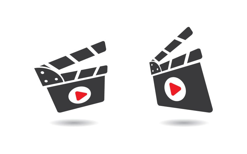 Film Film fixe icône de cinéma vecteur Logo design illustration v.4
